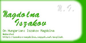 magdolna iszakov business card